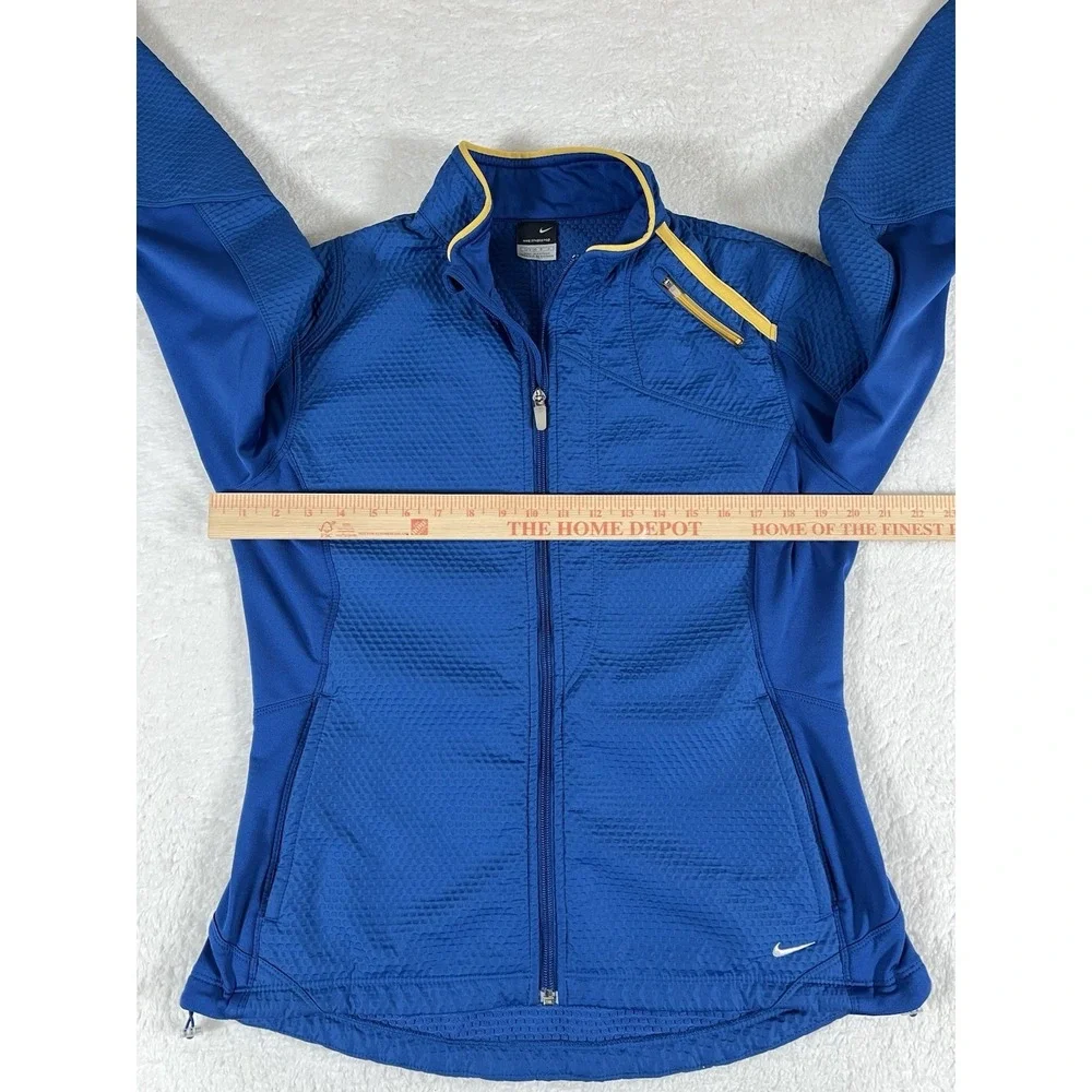 Nike Sphere Pro Royal Blue Full Zip Soft Shell Jacket Womens Sz Lg 12-14 Running